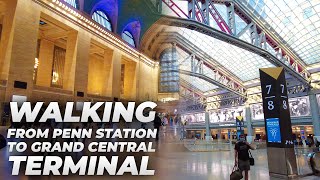 Walking NYC  Penn Station to Times Square amp Grand Central Terminal July 2021 [upl. by Tloh]