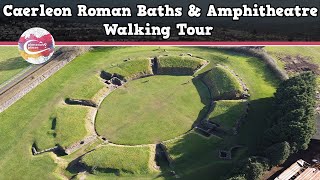 CAERLEON ROMAN BATHS amp AMPHITHEATRE WALES  Walking Tour  Pinned on Places [upl. by Rafaelita916]