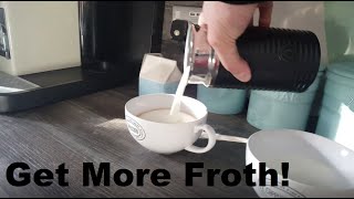 How to Get More Froth from Your Nespresso Coffee Aeroccino  Nespresso tips and help [upl. by Innavoj]