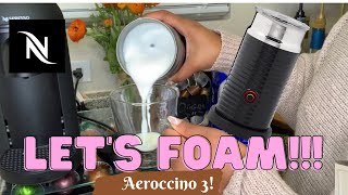 How To Foam Milk With Aeroccino 3 Make Coffee With Foam Tips amp Tricks  Easy Foamed Latte Recipe [upl. by Trinee]